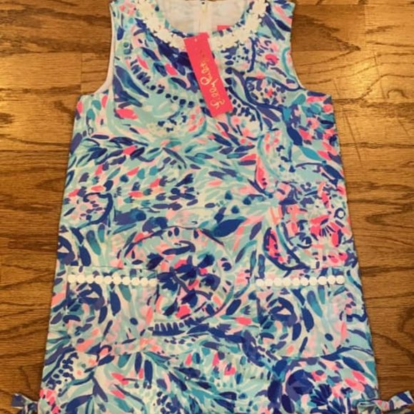 NWT Lilly Pulitzer mini classic shift, Party wave, size 10 girls